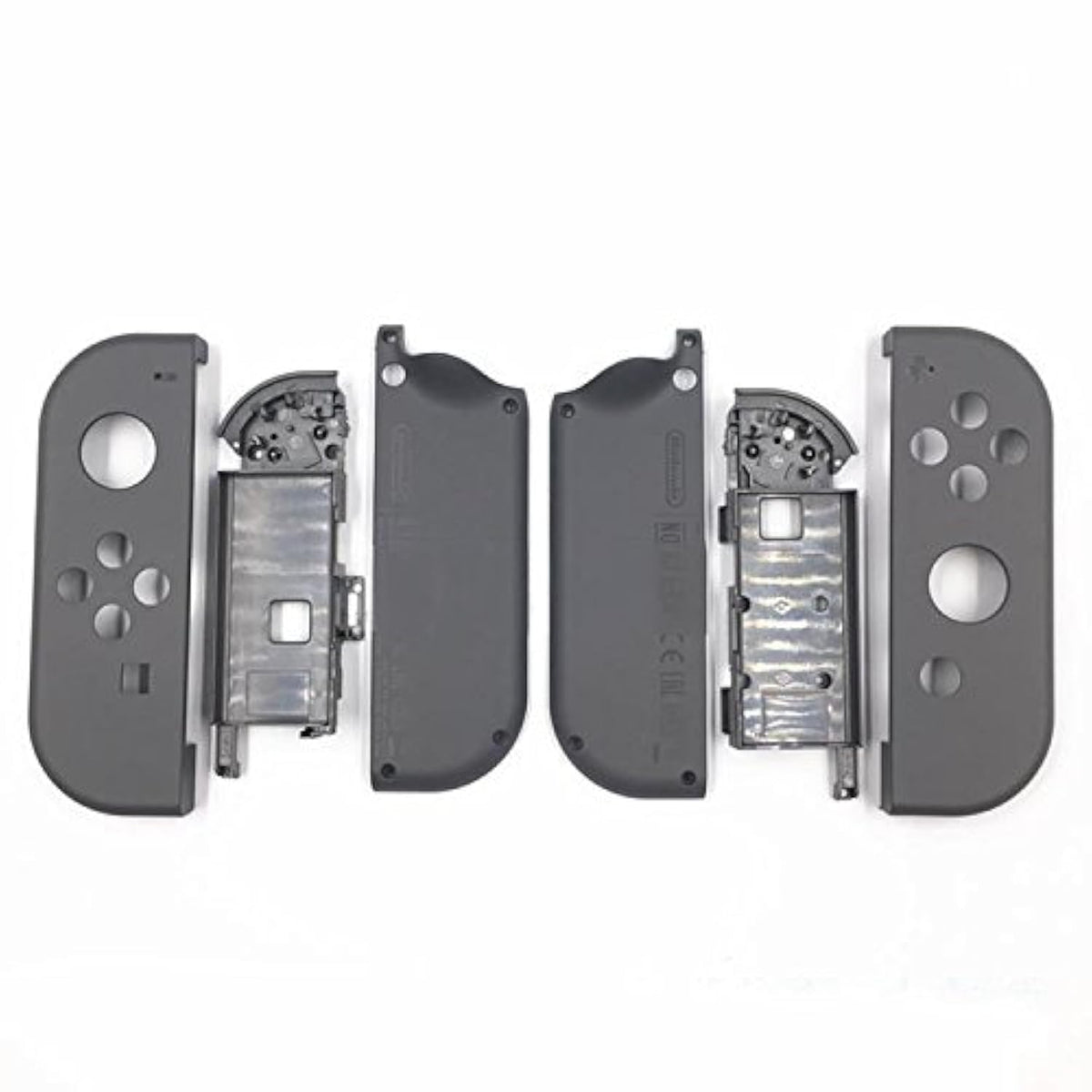 Replacement Hard Housing Shell Skin Case Cover Inner Frame for Nintendo Switch NS Joy-Con Controller (Gray Case +Frame)
