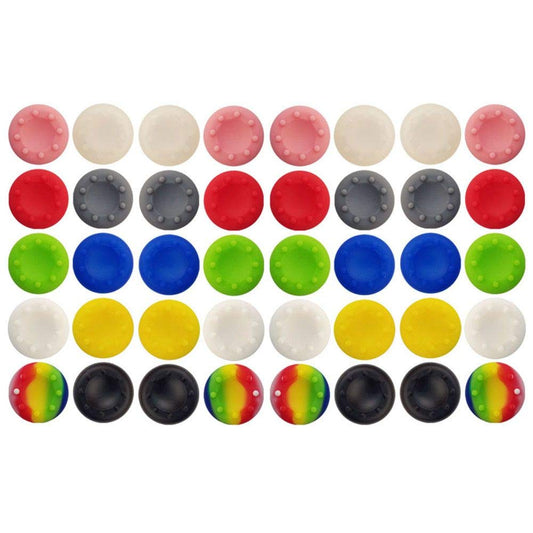 40 Pcs Colorful Silicone Accessories Replacement Part Thumb Grip Cap Cover  Analog Controller Thumb Stick Grips Cap Cover for PS2  PS3  PS4  Xbox 360  Xbox One Controller