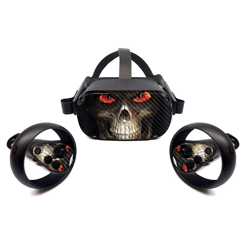 MightySkins Carbon Fiber Skin for Oculus Quest - Evil Reaper | Protective  Durable Textured Carbon Fiber Finish | Easy to Apply  Remove  and Change Styles | Made in The USA (CF-OCQU-Evil Reaper)