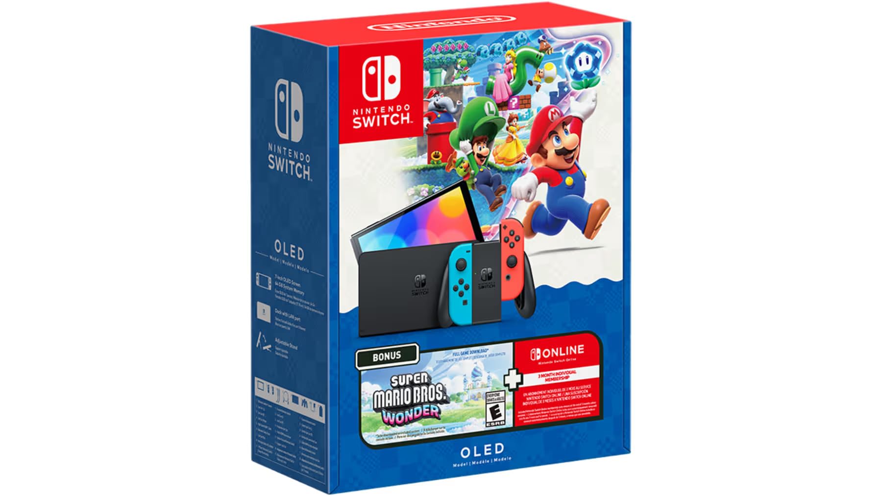 Nintendo Switch - OLED Model Super Mario Bros Wonder Bundle(Renewed)