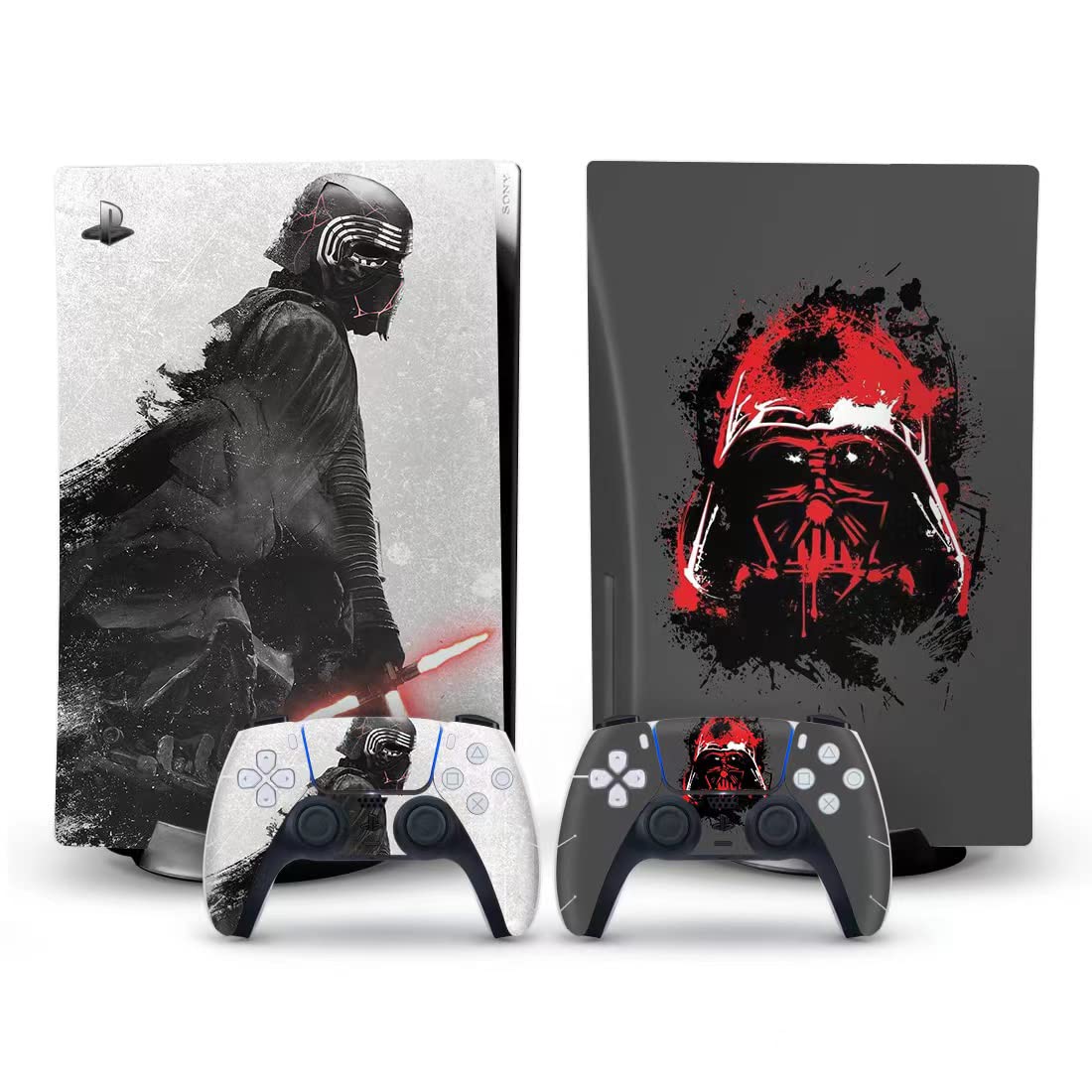 Toxxos PS5 Skin - Disc Edition Anime Console & Controller Accessories Cover Skins - Grey