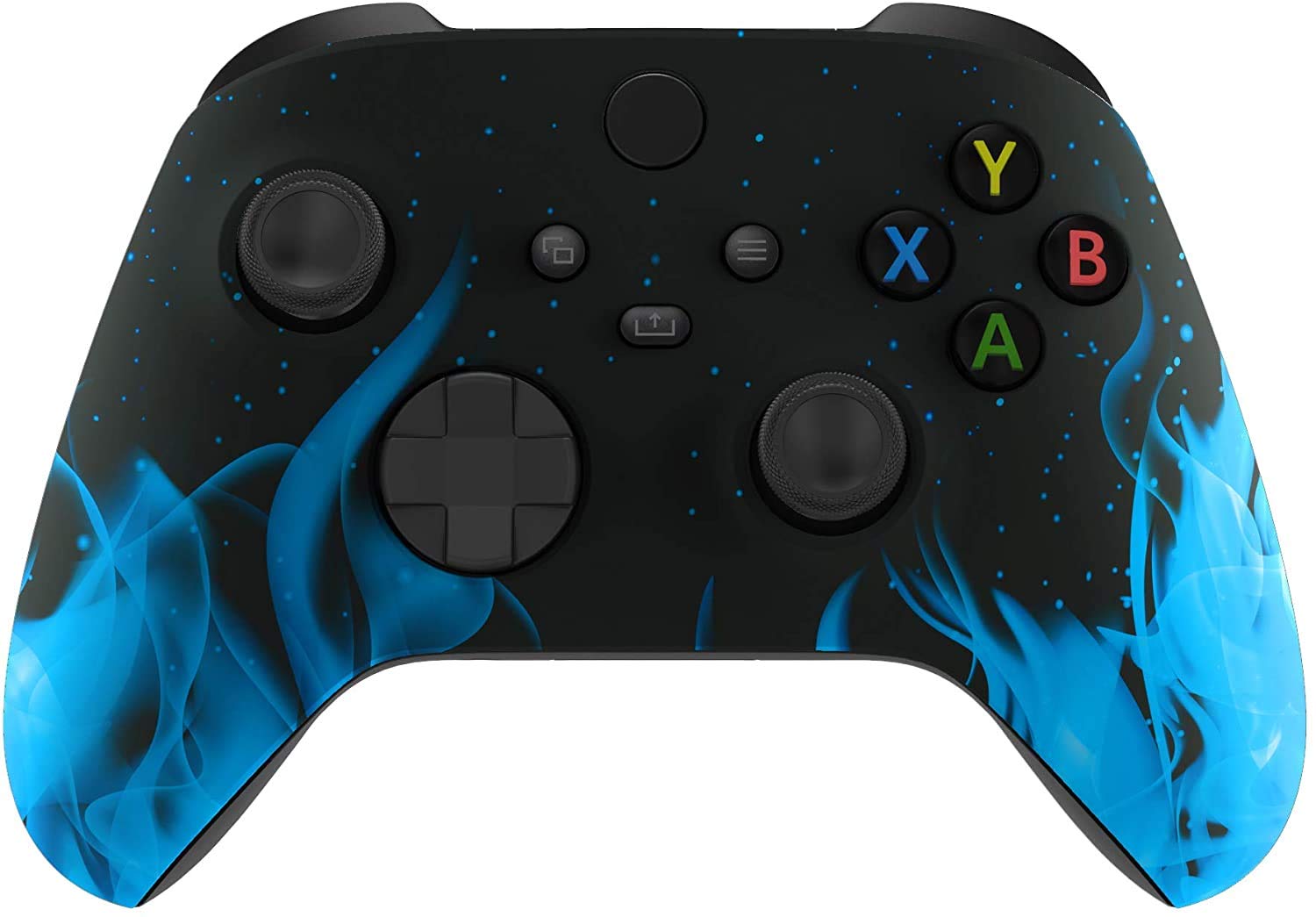Custom Controllerzz Wireless Controller for Xbox Series X/S & One - Soft Touch Feel - X/S Blue Flame