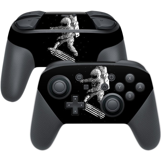 MightySkins Skin Compatible with Nintendo Switch Pro Controller - Space Kickflip | Protective, Durable, and Unique Vinyl Decal w