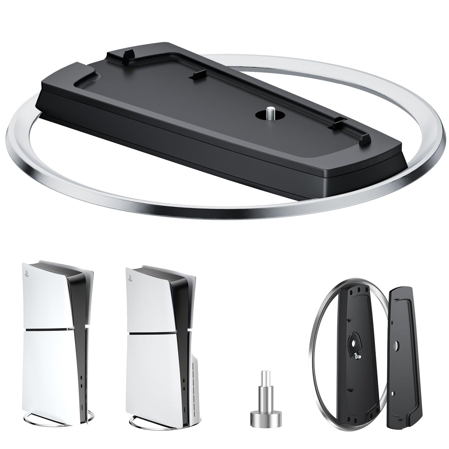 DUXICEPIN Vertical Stand for P5 PRO/ P5/P5 Slim Console Disc and Digital with Screw  Non-Slip Base  Minimalist Design  Easy to Install  Nice Look  P5 Base Accessories
