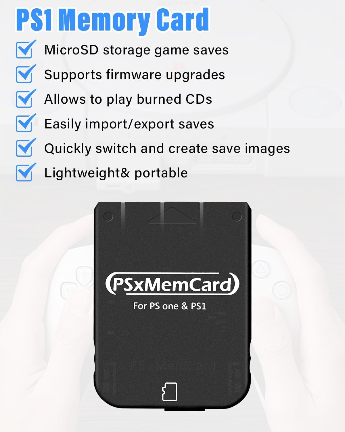 Kaico PSx 512MB Memory Card for PS1 & PS One - High Speed, Clear, Supports Firmware Upgrade & FreePSXBoot