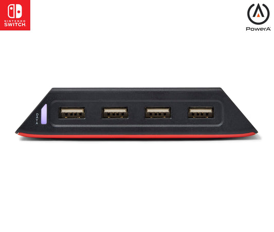 PowerA USB Hub for Nintendo Switch - 4-Port Hi-Speed, 6 ft Cable, Black, Model NSAC0245-01, Officially Licensed