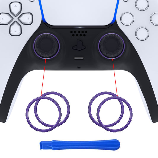 eXtremeRate Purple Replacement Accessories for PS5 Controller  Custom Accent Rings for PS5 Controller - Controller NOT Included