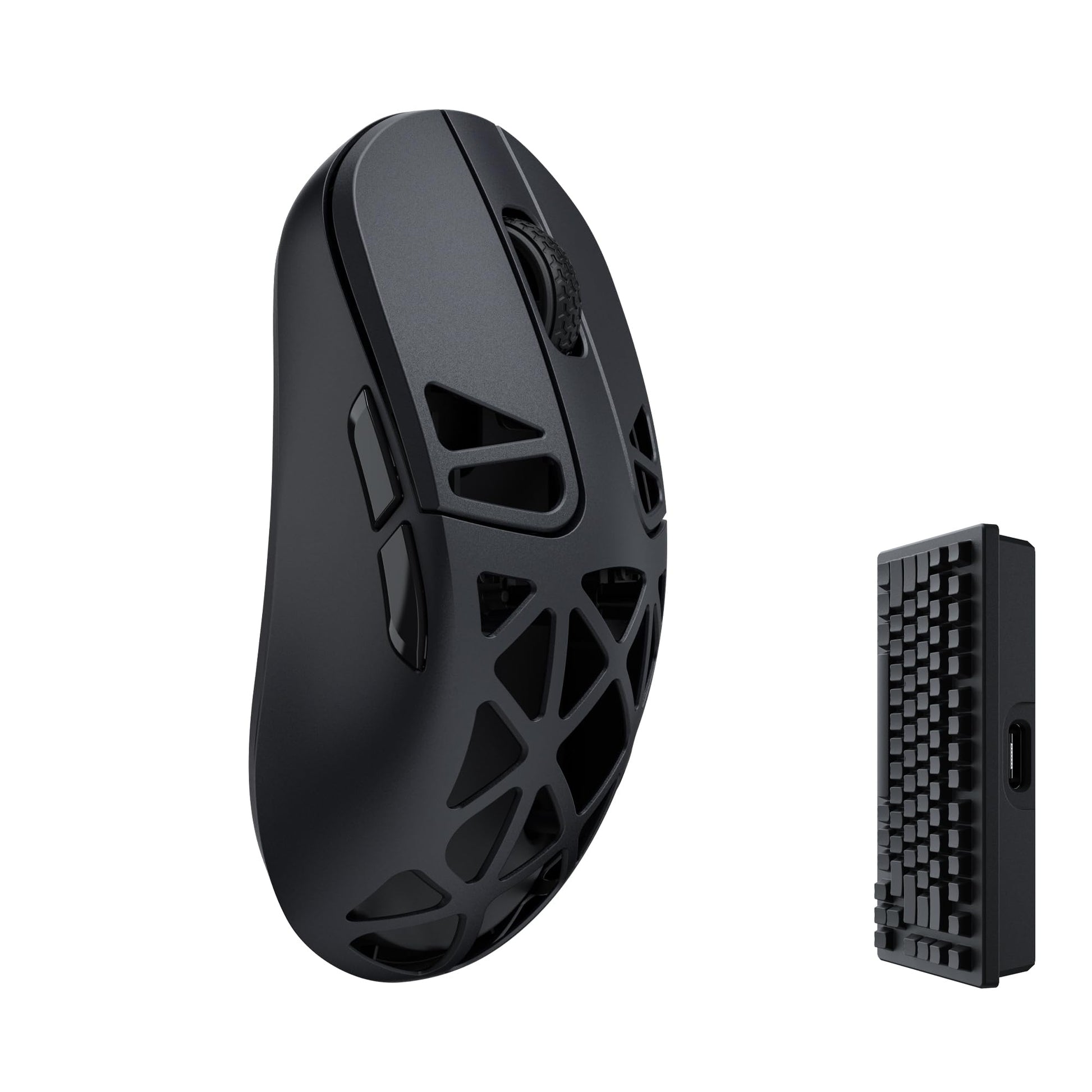 M3 Mini 4K Wireless Mouse Signature Edition 5.1/2.4 GHz/Wired Optical Mouse  Ultra-Lightweight 55g Programmable PixArt 3395 Sensor with up to 26 000 DPI/ 650 IPS for Windows Mac Linux - Black