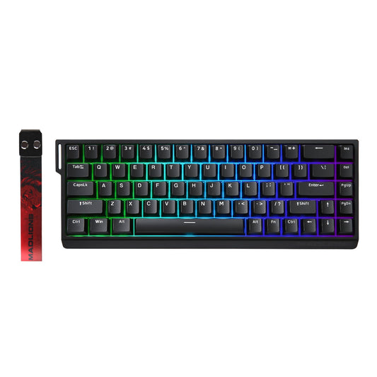 YUNZII x MADLIONS MAD68 HE Rapid control button Wired Magnetic Mechanical Gaming Keyboard 60% Hall Effect Switches Adjustable Actuation  PBT Keycaps RGB Hot-Swap 8K Hz Polling Rate(Black Amber Pro Switch)