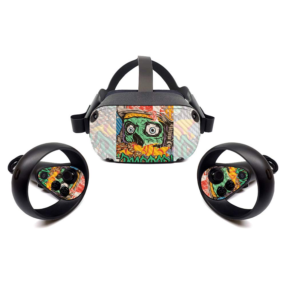MightySkins Carbon Fiber Skin for Oculus Quest - Zombie Attack | Protective  Durable Textured Carbon Fiber Finish | Easy to Apply  Remove  and Change Styles | Made in The USA