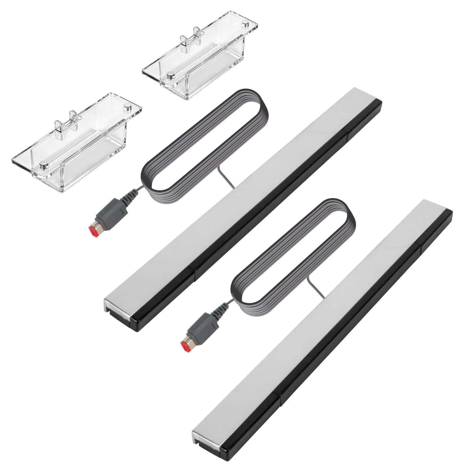 2 Pack Motion Sensor Bar for Wii Remote - Wired USB Sensor Bar Replacement for Nintendo Wii and Wii U Console - Game Accessories for Wii  Wii U