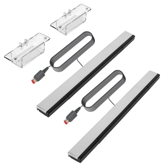 2 Pack Motion Sensor Bar for Wii Remote - Wired USB Sensor Bar Replacement for Nintendo Wii and Wii U Console - Game Accessories for Wii  Wii U