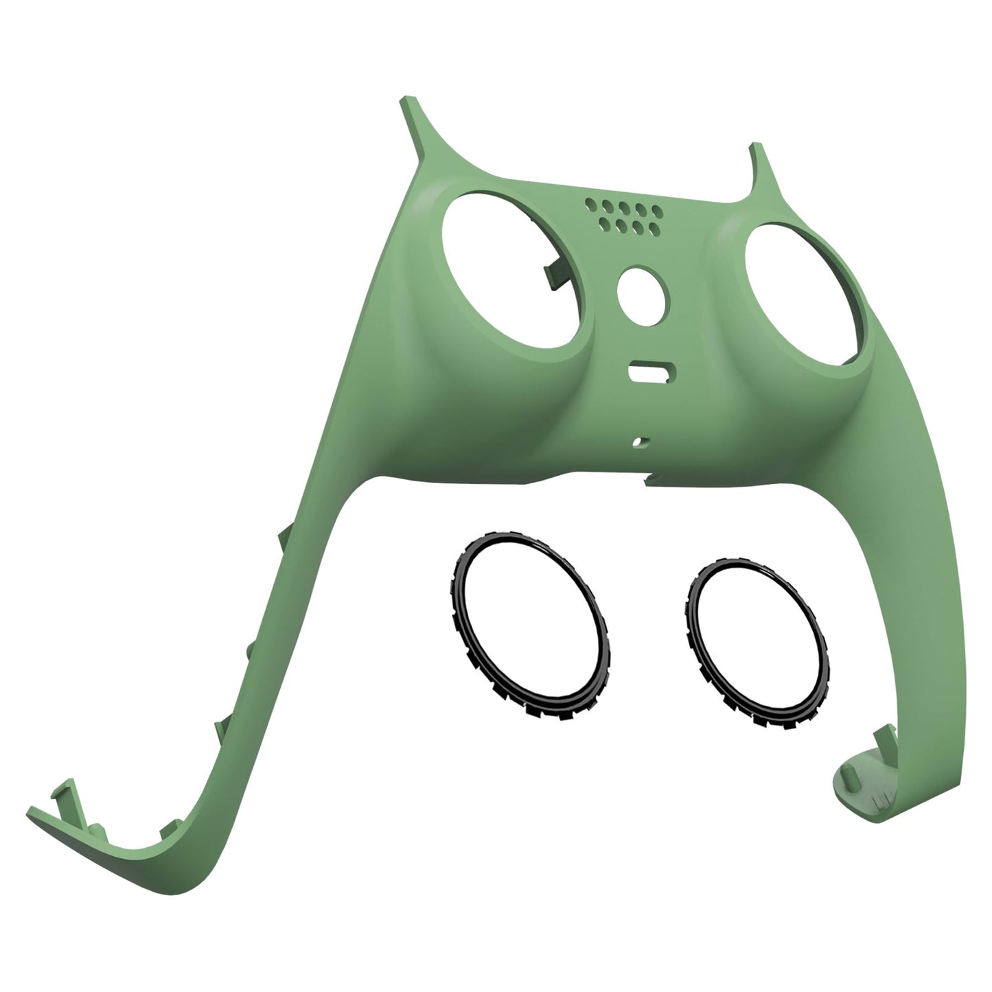 eXtremeRate Matcha Green Decorative Trim Shell Compatible with p s 5 Controller  DIY Replacement Clip Shell  Custom Plates Cover Compatible with p s 5 Controller with Accent Rings