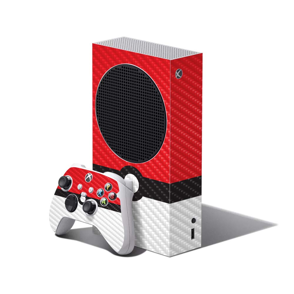 MightySkins Carbon Fiber Skin Compatible with Xbox Series S Bundle - Battle Ball | Protective  Durable Textured Carbon Fiber Finish | Easy to Apply and Change Styles | Made in The USA
