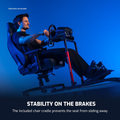 Next Level Racing Wheel Stand Lite 2.0 - NLR-S040, Black, Adjustable, Compact Design