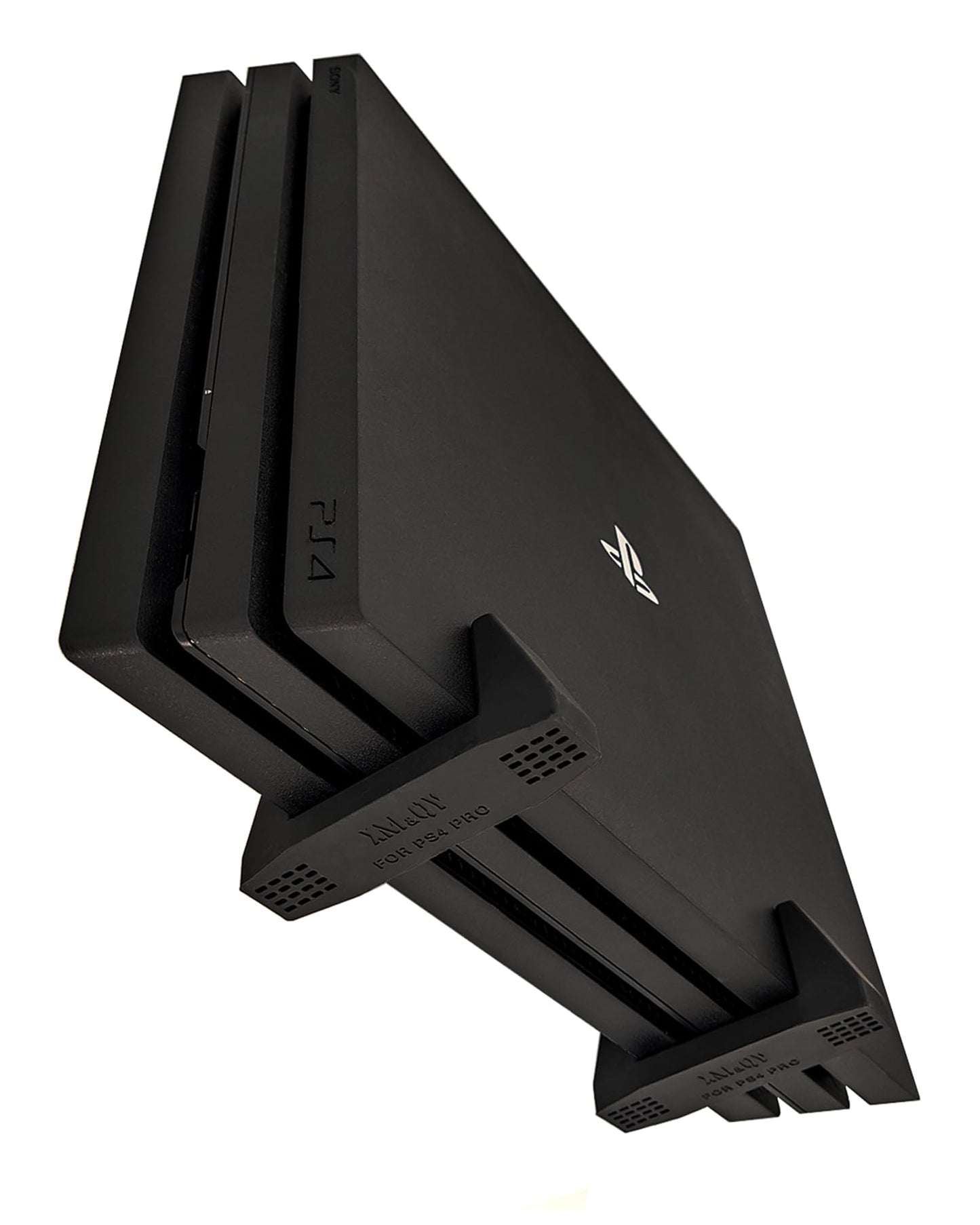 XM&QY PS4 Pro Vertical Stand - Non-Slip Silicone Feet, Steady Base for Cooling, Black