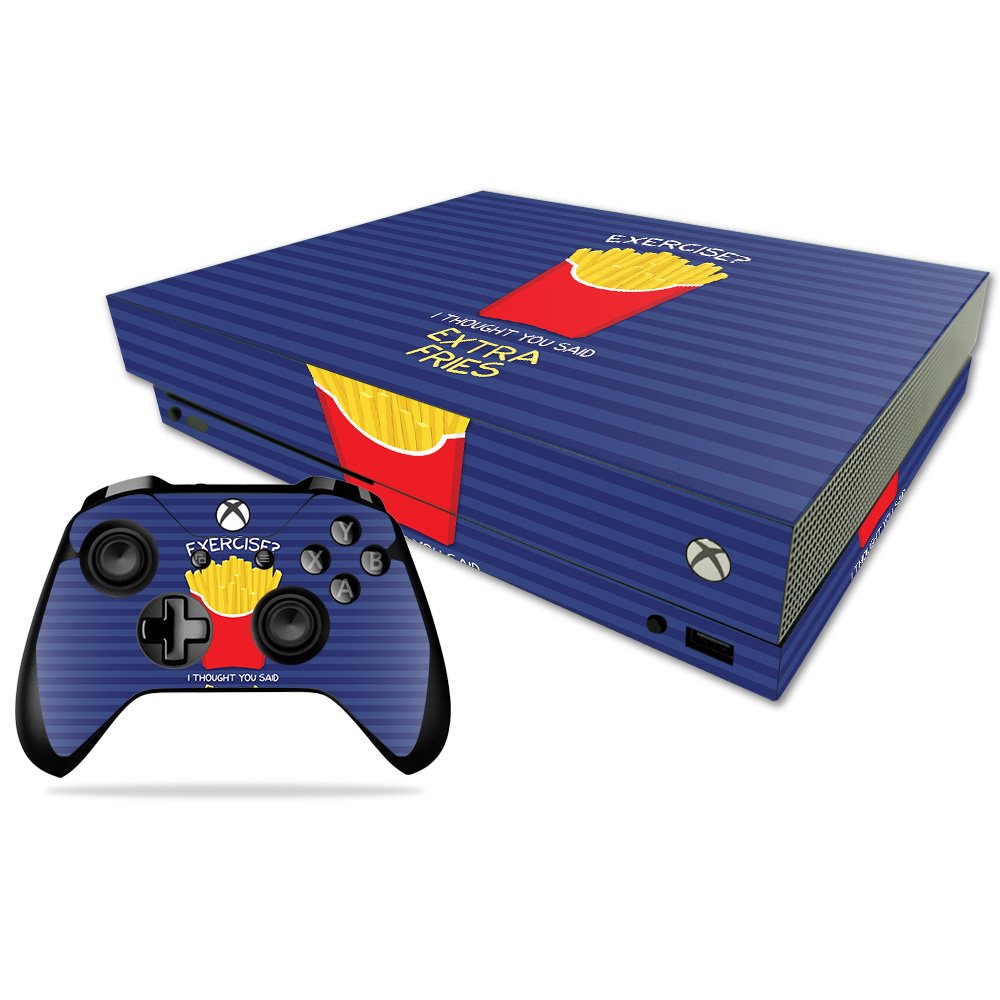 MIGHTY SKINS Xbox One X Skin - Extra Fries Vinyl Decal Wrap, Durable & Easy to Apply, Model MIXBONXCMB-Extra Fries