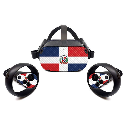 MightySkins Carbon Fiber Skin for Oculus Quest - Dominican Flag | Protective  Durable Textured Carbon Fiber Finish | Easy to Apply  Remove  and Change Styles | Made in The USA