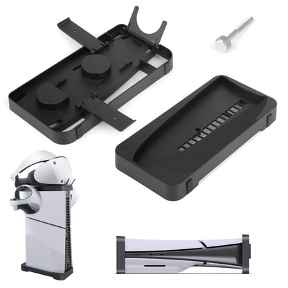 OCTODER PS5 Slim Console Stand with Headset & Controller Hooks, Black, Model E498970-Y001536713FBA