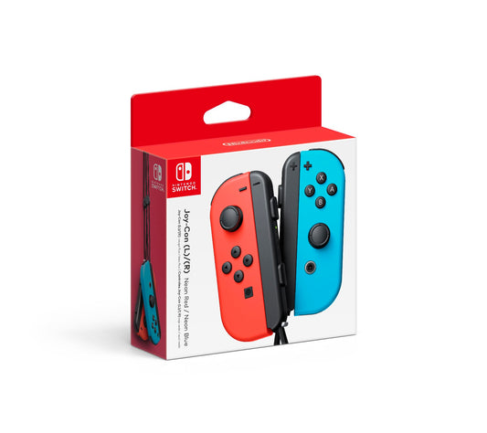 Nintendo Joy-Con Controllers (L/R) - Neon Red/Blue - Model HACAJAEAA