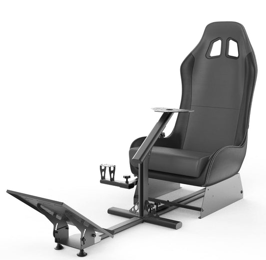 cirearoa Racing Wheel Stand with seat Gaming Chair Driving Cockpit for All Logitech G923 | G29 | G920 | Thrustmaster | Fanatec Wheels | Xbox One  PS4  PC Platforms (Black/Grey)