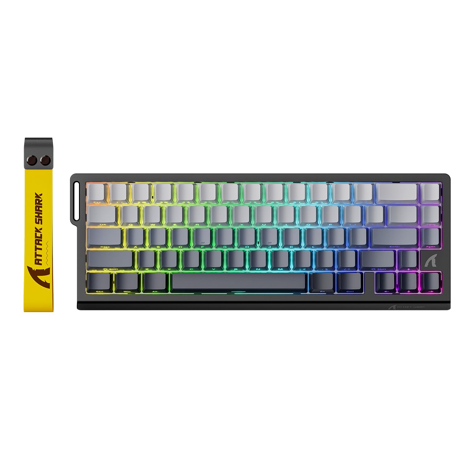 ATTACK SHARK X68 HE Rapid Trigger Mechanical Gaming Keyboard 60% Wired TKL with Adjustable Actuation Hall Effect Magnetic Switch 8KHz Polling Rate RGB Backlit Top Mount Side Printed Keycap(Moonlight)