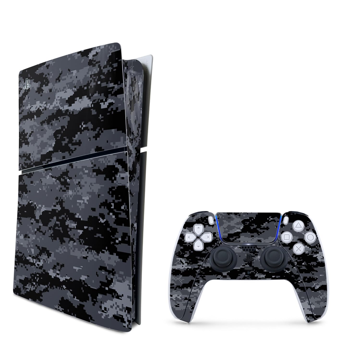 MightySkins Skin Compatible with Playstation 5 Slim Digital Edition Bundle - Digital Camo | Protective  Durable  and Unique Vinyl Decal wrap Cover | Easy to Apply | Made in The USA