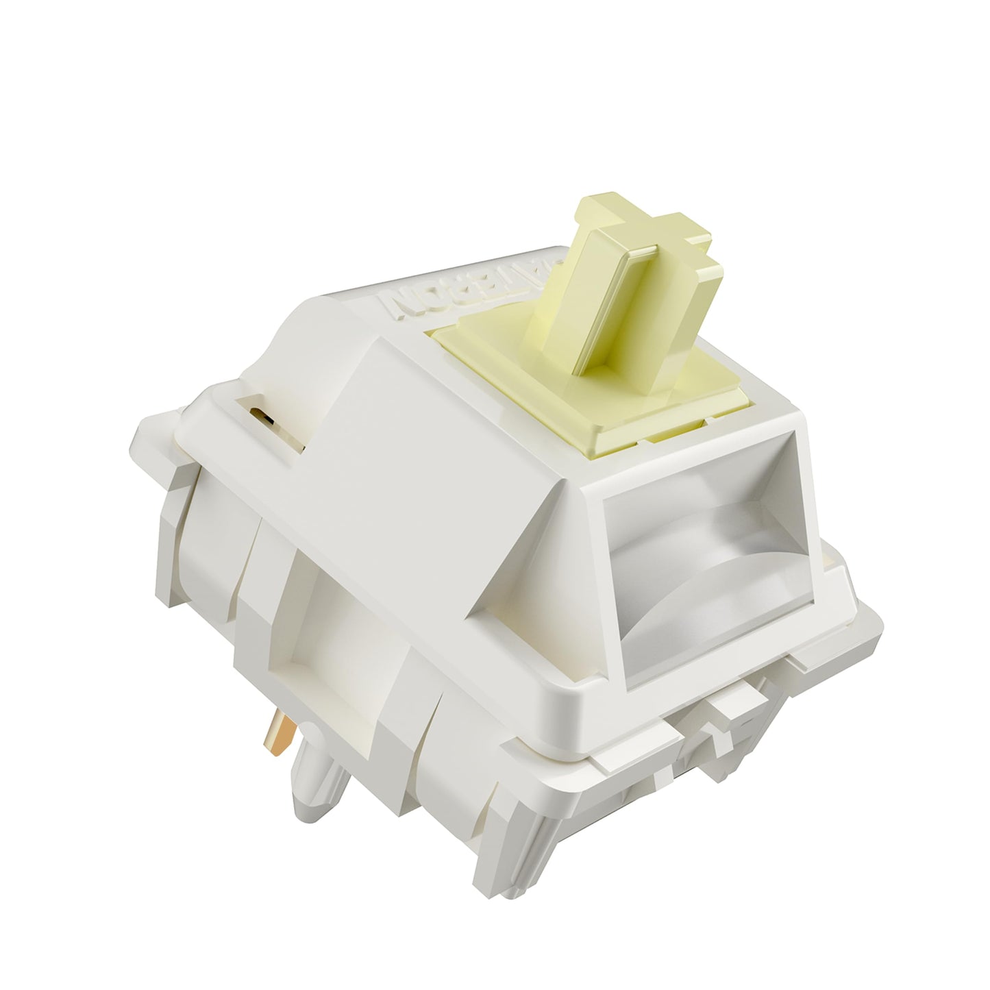 Gateron Cream Silent Keyboard Switches Pre-lubed SMD LED 45gf 5-Pin Linear Switches Full POM with Light Guide Pole for MX Mechanical Gaming Keyboard(36Pcs Cream Silent)