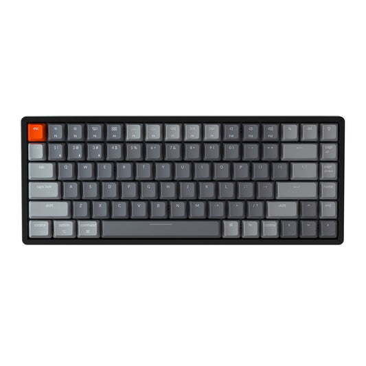 Keychron K2 Version 2 Wireless Mechanical Keyboard, Bluetooth/USB, 84 Keys, Gateron Red Switch, RGB LED, Aluminum Frame for Mac/Windows