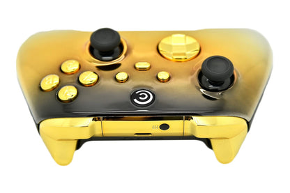 Custom Controllerzz Wireless Controller - Xbox Series X/S, Xbox One, PC - Gold Fade & Gold Chrome Inserts