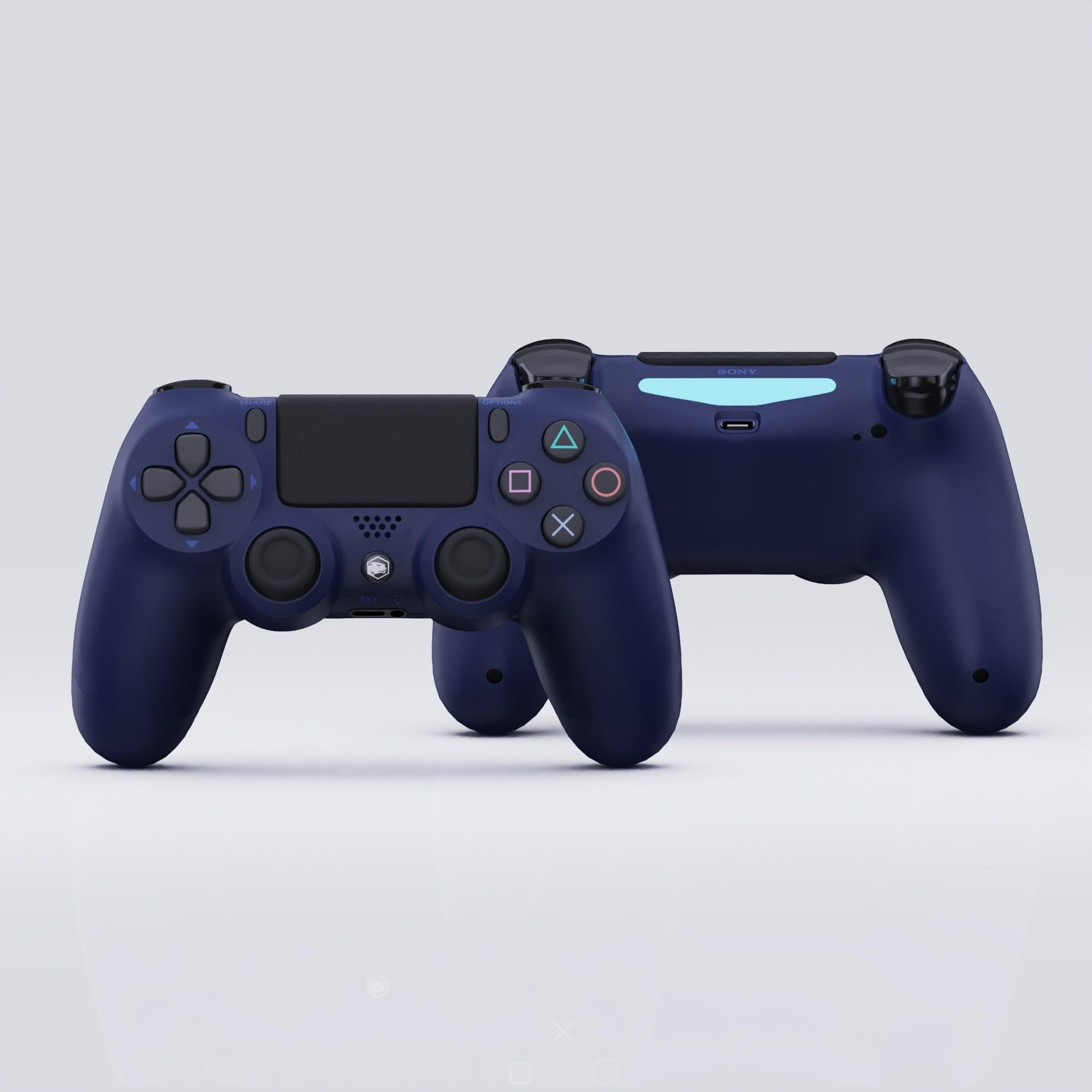 Battle Beaver Super Stock Controller for PS4 with Rumbles In, TMR, USB-C Upgrade, Carrying Case Midnight Blue