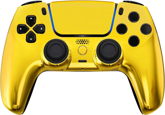 Custom Controllerzz Modded Wireless Custom Controller for PS5 - Compatible With All Shooting Games - Rapid Fire  Dropshot  Akimbo & More (Gold)