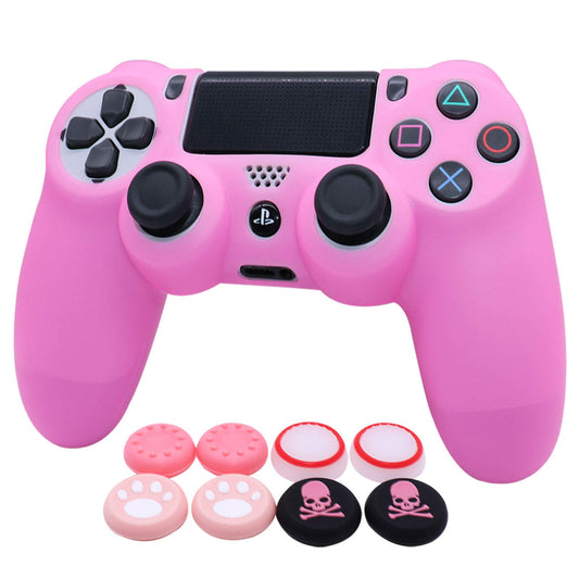 Ralan Silicone Controller Skin Protector for PS4 - Pro Thumb Grip x6  Skull Cap Grip x2 (Camouflage Pink+White Pink)