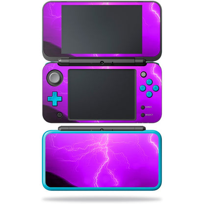 MIGHTY SKINS Nintendo New 2DS XL Skin - Purple Lightning | Durable Vinyl Decal, Easy to Apply & Remove