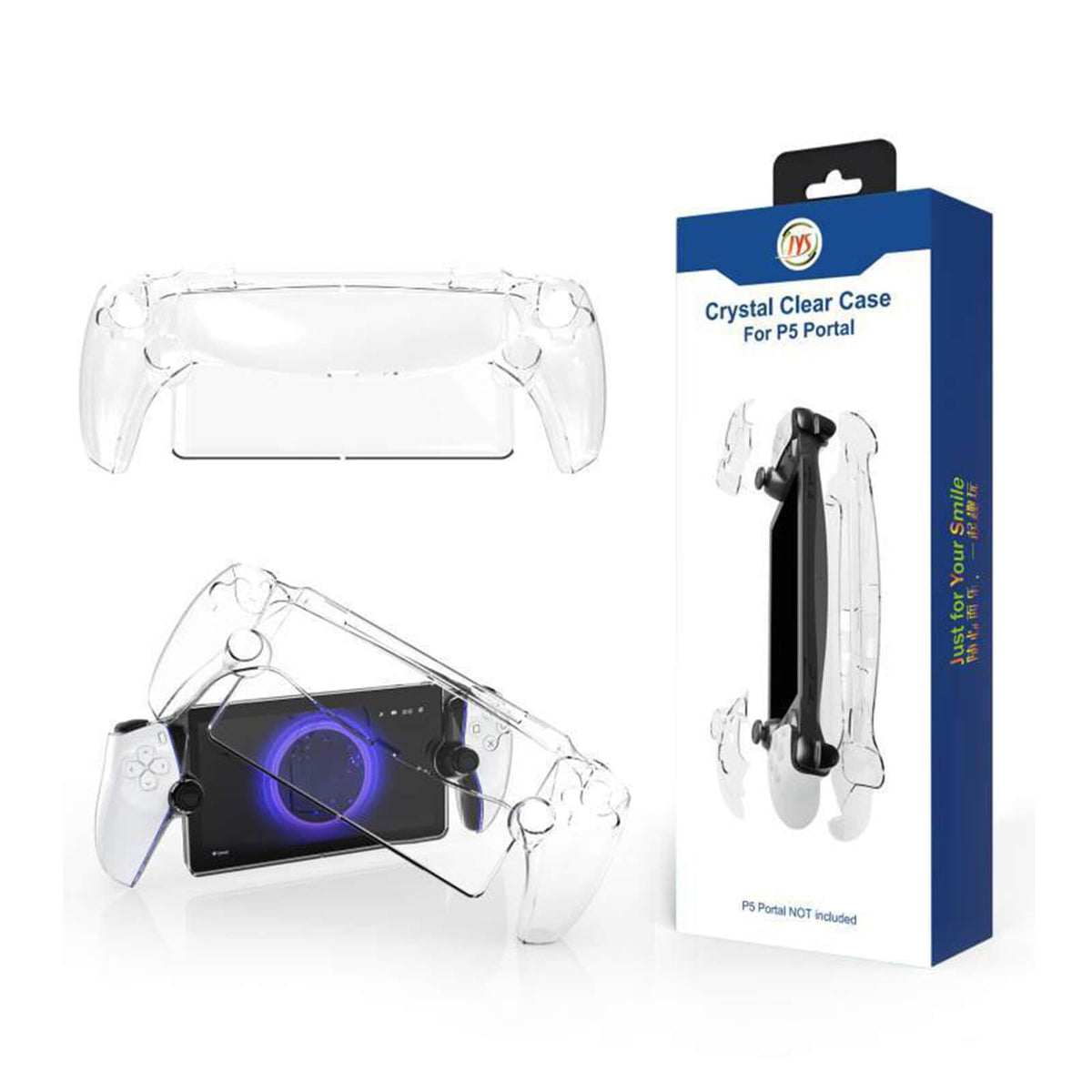 HEATFUN Playstation Portal Remote Player Clear Hard Case - Shockproof Protective Cover  1 Pack