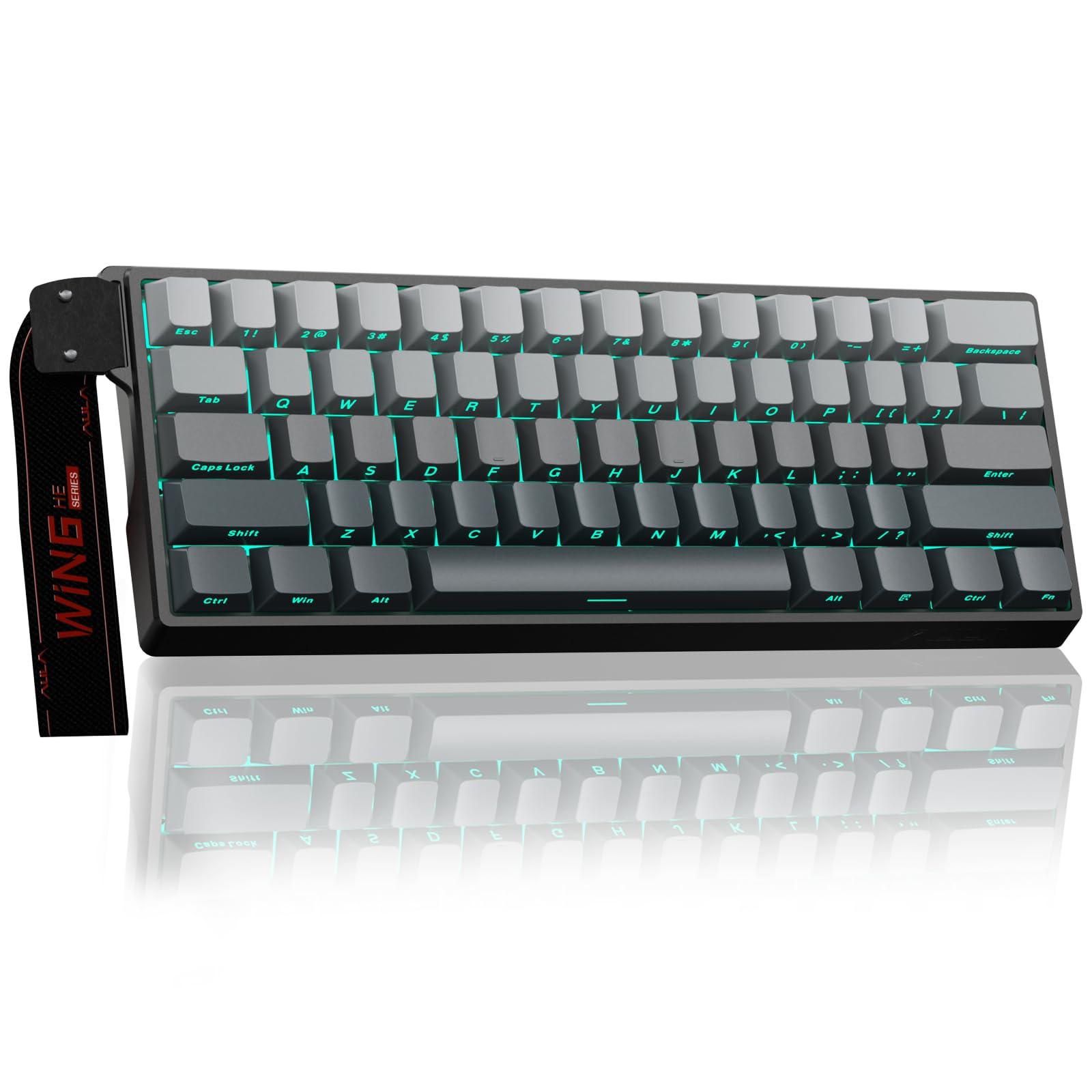 Aula WIN60 HE - 60% Mechanical Gaming Keyboard Wired  Hall Effect Magnetic Switch Hot Swappable 8000 Hz Polling Rate  RGB Keyboard 60 Percent Compact Design for PC (Gradient Gray)