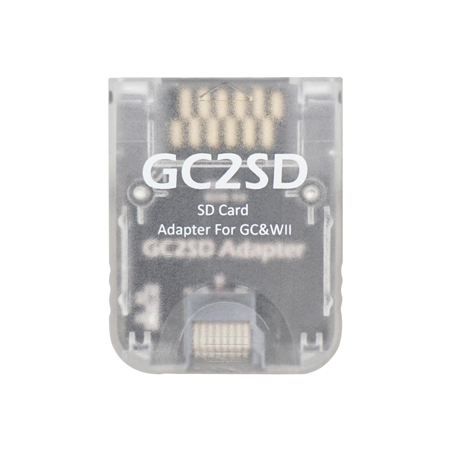BITFUNX GC2SD Micro SD Card Adapter for NGC/Wii - Transparent Plug & Play Design