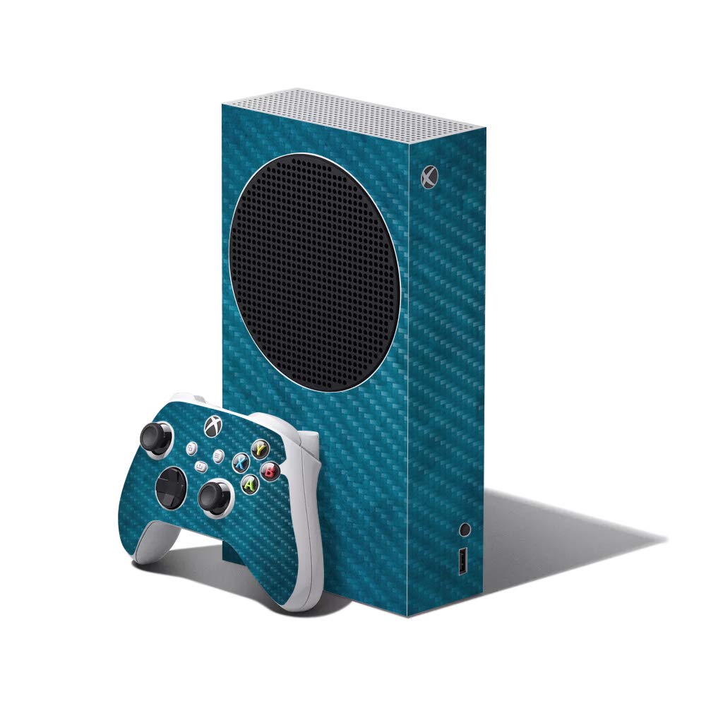 MIGHTY SKINS Carbon Fiber Skin Compatible with Xbox Series S Bundle - Blue Strokes | Protective  Durable Textured Carbon Fiber Finish | Easy to Apply and Change Styles | Made in The USA