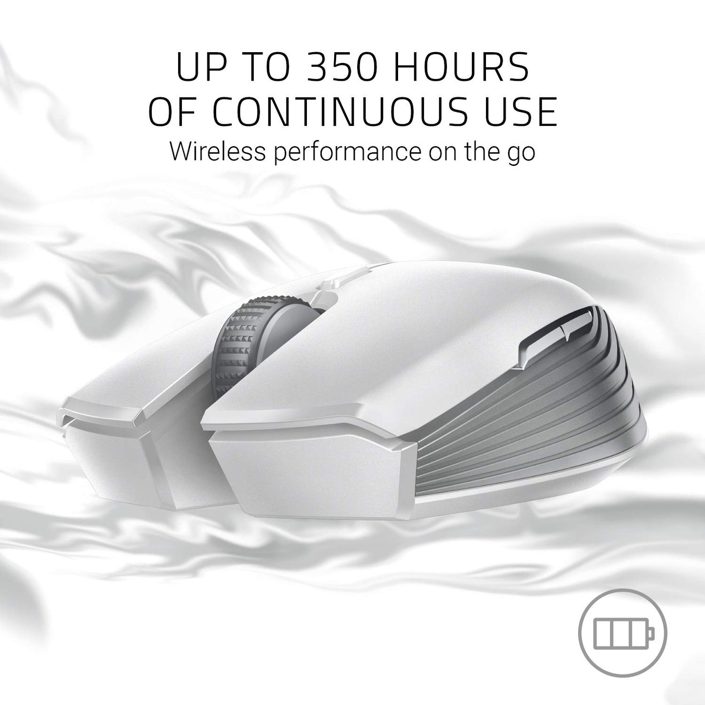 Razer Atheris Wireless Mouse - 7200 DPI, 350 Hr Battery Life, Bluetooth, USB Receiver, One Size, Mercury White