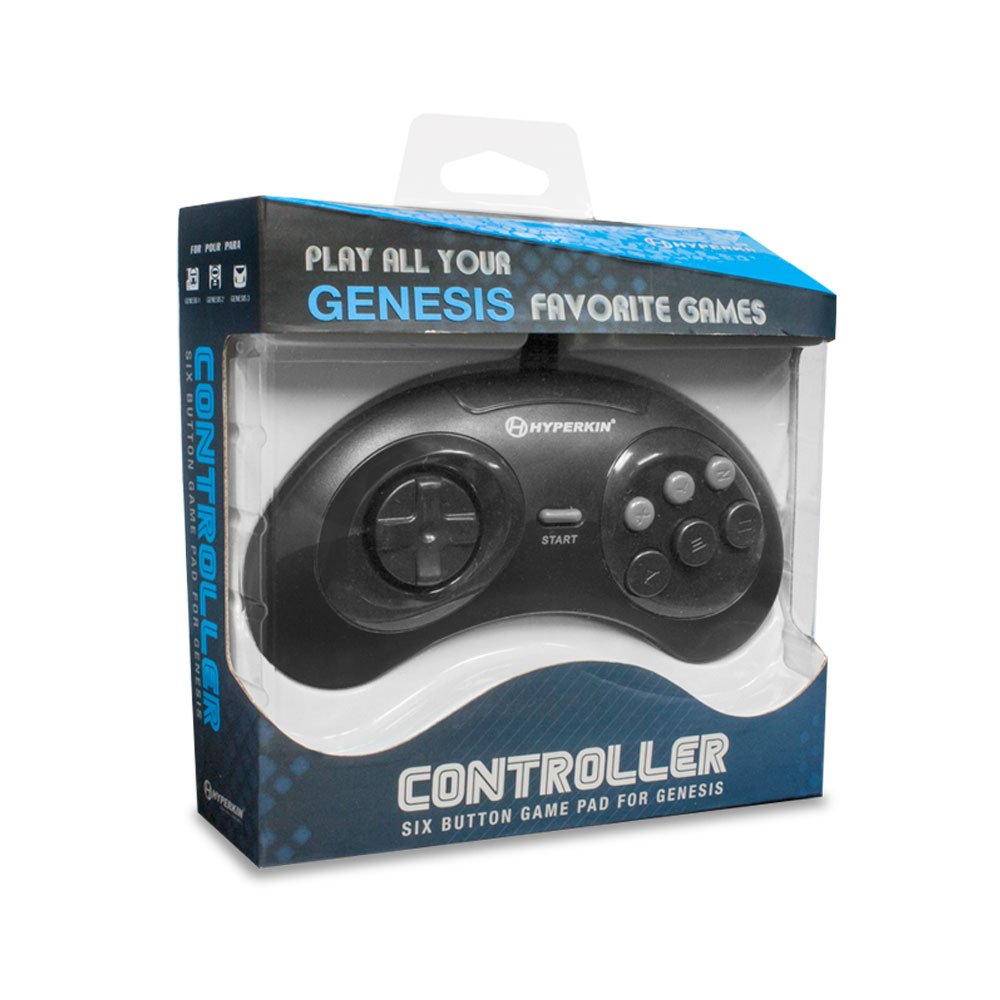 Hyperkin GN6 Premium Wired Controller Compatible with Sega Genesis - 6-Button Design  8-Way D-Pad  6-Foot Cable