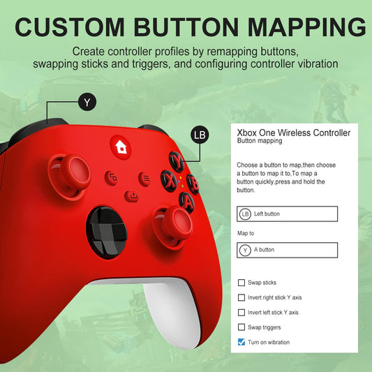 NINIFEI Wireless Xbox Controller for Xbox One & Series X|S, Red