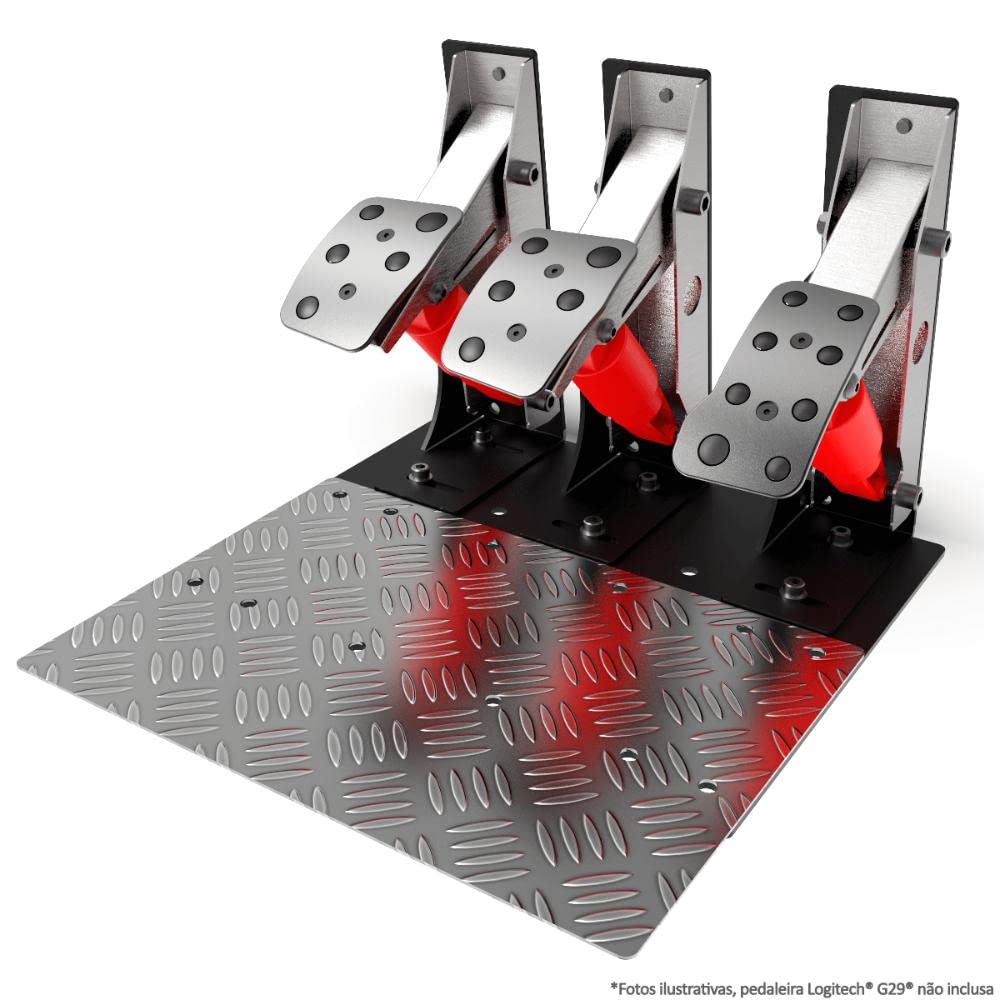 Extreme Simracing Inverted Pedals Kit for Logitech G25/G27/G29/G920/G923 - High Pressure Brake Pedals - Black