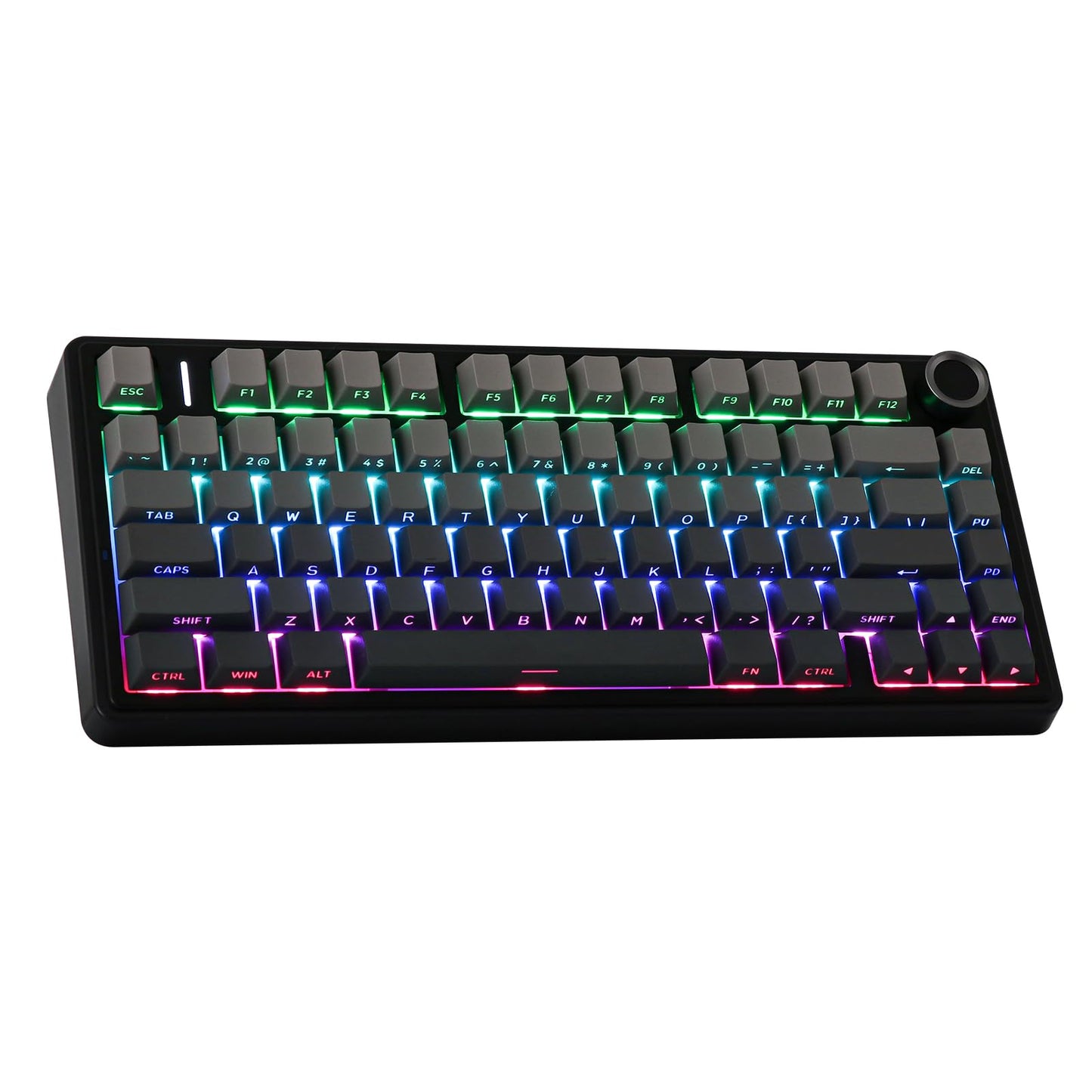 Ematerial nameAKER x Aula F75 Gasket Mechanical Keyboard  75% Wireless Hot Swappable Gaming Keyboard with Five-Layer Padding&Knob  Bluetooth/2.4GHz/USB-C  RGB (Black Gradient  LEOBOG Reaper Switch)