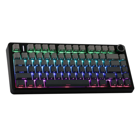 Ematerial nameAKER x Aula F75 Gasket Mechanical Keyboard  75% Wireless Hot Swappable Gaming Keyboard with Five-Layer Padding&Knob  Bluetooth/2.4GHz/USB-C  RGB (Black Gradient  LEOBOG Reaper Switch)