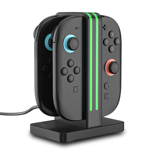 WUXIDIXI Charging Dock Compatible with Nintendo Switch 2 Joy Con Controllers  Switch 2 Charging Station with LED Indication and Charging Cable - Black