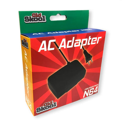 Old Skool Nintendo 64 Replacement AC Adapter - Model OS-1942, Black