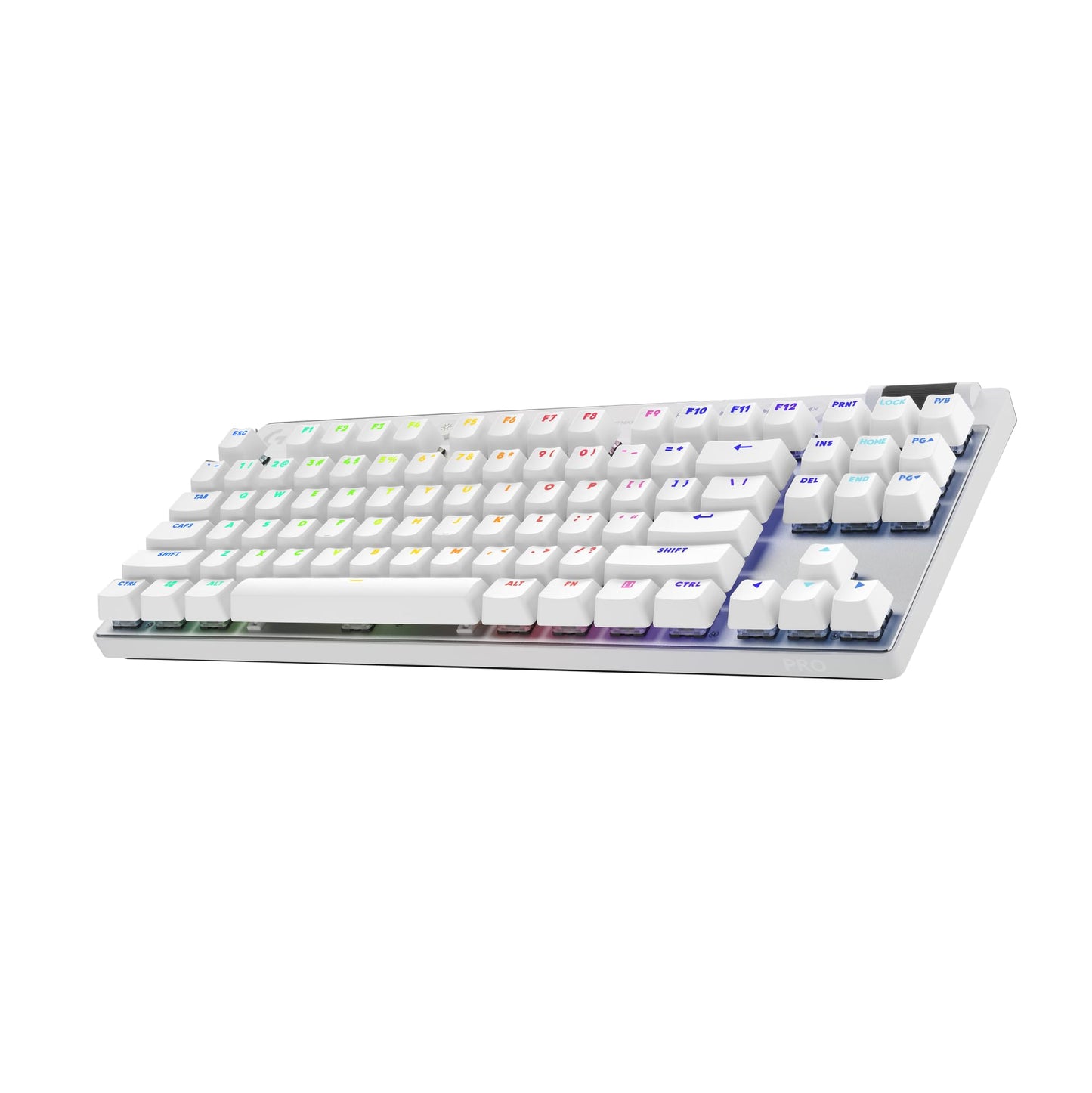 Logitech G PRO X TKL Wireless Gaming Keyboard, Tenkeyless, LIGHTSYNC RGB, PBT Keycaps, GX Brown Switches, White, Model 920-012143