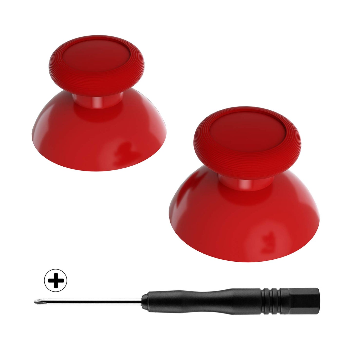 eXtremeRate Red Replacement 3D Joystick Thumbsticks  Analog Thumb Sticks with Cross Screwdriver for Nintendo Switch Pro Controller