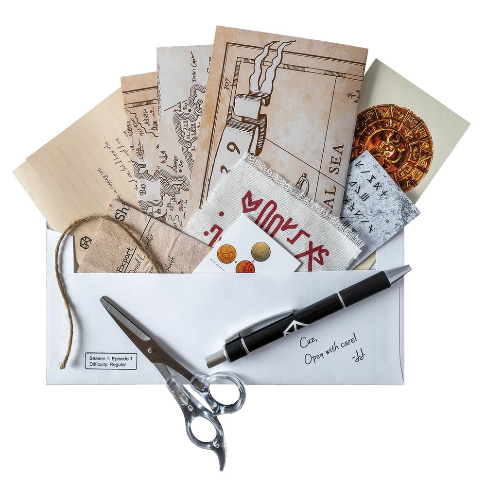 Escape Mail Escape Room Kit - Family Game for 1-4 Players, Ages 15+ - DIY Mystery Challenge, Multicolor, 4.5 x 9.5 x 0