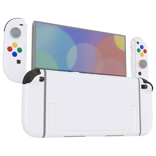 eXtremeRate DIY Replacement Shell Buttons for Nintendo Switch 2  Custom Full Set Rear Back Plate Controller Housing with Buttons for Switch 2 Handheld Console & Joycon 2 - Deluxe Version - White